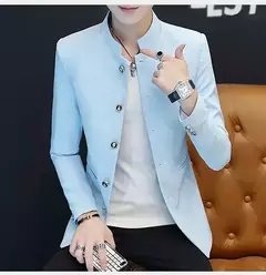 Jaqueta de negócios estilo chinês masculina, terno fino, casual, high-end, simples, elegante moda, festa, compras, cavalheiro, alta qualidade, 2022