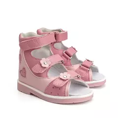 Criança Ortopédica Sandálias Princepard Meninas Crianças Sapatos Corretivos com Costas Altas e Tornozelo & Arch Suporte Brilhante Pink Pairing - comprar online