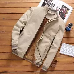Outono e Inverno Espessurado Quente Windbreaker Homens Piloto Jaqueta Jaqueta Dos Homens Jaqueta De Lã Casaco De Beisebol Militar Dos Homens 5XL - comprar online