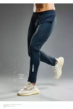 Verão Elastic Men Running Sport Pants Jogging Sweatpants Casual Outdoor Training Gym Fitness Calças na internet