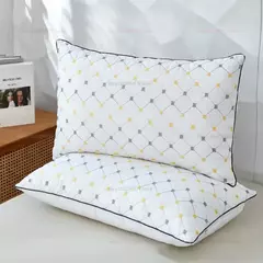 Almofadas confortáveis para dormir travesseiro de hotel de 5 estrelas tridimensional macio bilateral lavado travesseiro de cor sólida travesseiros de dormir - loja online