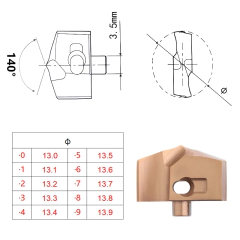Imagem do 1 peça inserção de carboneto hcd para coroa jcd buraco profundo 3d 5d 8d 10d broca de alta precisão eficiência substituição para broca em u