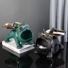 Caixa De Armazenamento De Estátua De Cachorro Estatueta De Bulldog, Ornamento De Animal, Artesanato De Resina, Escultura De Arte, Decoração De Casa, Cachorro - comprar online