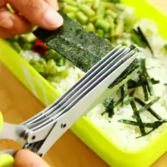 Tesoura de Cozinha Multi-Camada, Cortador Vegetal De Aço Inoxidável, Cebolinha Herb, Laver Spices, Cooking Tool, Cut Kitchen Accessories - comprar online