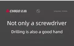 Imagem do Chigo furadeira elétrica sem escova, sem fio, chave de fenda 80n.m 18v, bateria de íon-lítio, ferramentas elétricas