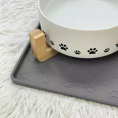 Pet placemat gato comida tigela esteira de alimentação do cão gato cão beber alimentação placemat silicone impermeável antiderrapante pet alimentador esteiras - loja online