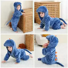 Imagem do Macacão Dinossauro Vermelho para Bebê Recém-nascido, Criança Cosplay Roupas, Pijama Kigurumi, Bonito Animal Romper, Unicórnio Onesies, Meninos e Meninas