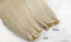 [16 cores] clipe ugeat em extensões de cabelo humano 14-22 "trama dupla remy cabelo cabeça cheia clipe em extensões para mulher 7 peças - loja online