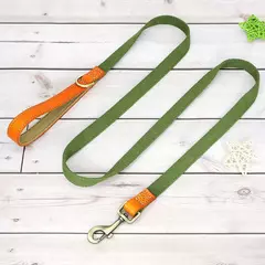 Imagem do Coleira de cachorro personalizada conjunto de coleira de couro de náilon pet id colar anti-perdido fivela coleiras com corda de chumbo para cães pequenos e grandes pug