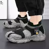 Botas de malha leve para homens, antiderrapante, confortável, casual, andando, correndo, sapatos de trabalho masculinos, meias fashion
