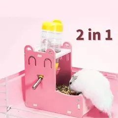 Bebedor de hamster durável, suporte para garrafa de animal de estimação pequeno, alimentador de comida de coelho, mini alimentação de água fofa, suprimentos para animais de estimação na internet