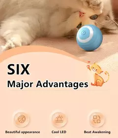2 pçs gato bola interativa interior rolamento automático bola mágica inteligente gato brinquedos eletrônico interativo gato brinquedo gato jogo acessórios - Wolf Magazine