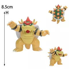 Super mario bros figura de ação brinquedos wario waluigi bowser pvc modelo boneca sapo burro kong anime dos desenhos animados jogo coleção brinquedo presente - comprar online