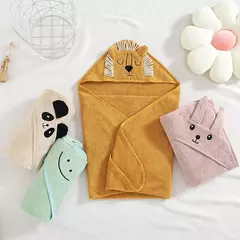 Toalha de banho de algodão infantil Robe de bebê Hoodies de desenhos animados Manto para meninos e meninas Cobertor de banho absorvente Cobertor de banho infantil - Wolf Magazine