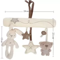 Animal de pelúcia coelho cobertor de segurança infantil snuggler pelúcia bebê amor acalmar apaziguar toalha reconfortante cobertor brinquedo chocalho na internet
