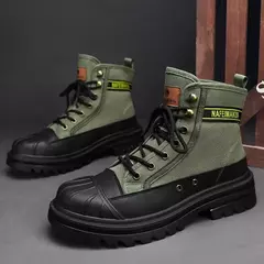 Botas de vaqueiro casuais masculinas, Sapatos de segurança plataforma para trabalho, Botas táticas militares, Montanhismo ao ar livre, Inverno - comprar online