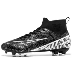 Sapatos de futebol masculinos macios tf/fg botas de futebol respirável antiderrapante tênis de treinamento de grama chuteiras ao ar livre calçados esportivos de alta qualidade - comprar online