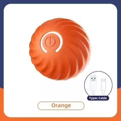 Bola de brinquedo para cachorro inteligente, bola eletrônica interativa para animais de estimação, usb, bola de brinquedo automática com luzes rgb, produto para cachorro e gato - comprar online