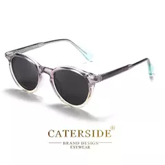 Caterside-Round óculos polarizados para homens e mulheres, alta qualidade, Punk, ao ar livre, condução, óculos de pesca, propionic, UV400, homens - comprar online