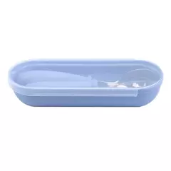 Talheres portáteis de aço inoxidável para crianças, Spoon Forks Box Utensílios de alimentação do bebê Conjunto de talheres para bebês, 3pcs na internet