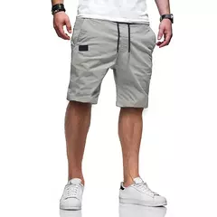 Imagem do Calções de algodão hip hop masculino capris casual, esportes de corrida, calças de rua, perna reta, alta qualidade, nova moda, verão