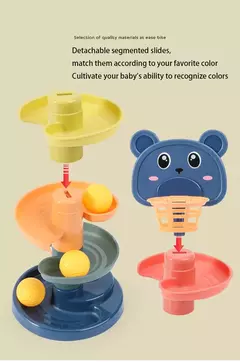 Montessori Rolling Ball para crianças, Jogos educativos para bebês, Stacking Track, Baby Development Toys - Wolf Magazine
