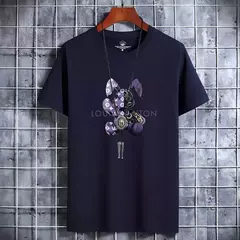 Camiseta retrô casual masculina, manga curta, algodão vintage, tops respiráveis na moda, designer de luxo, alta qualidade, verão, Y2K - comprar online