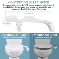 Imagem do SAMODRA-Pulverizador não elétrico do bidé do bocal duplo, assento do toalete, acessórios do banheiro, chuveiro higiênico, mão direita e esquerda