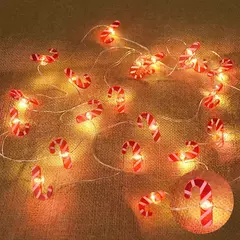 2m 20led papai noel floco de neve led luz corda decoração de natal para casa ornamento da árvore de natal 2024 navidad crianças presente ano novo - loja online