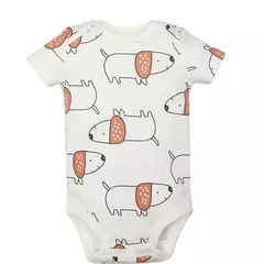 Imagem do Bodysuits de mangas curtas para bebês meninos e meninas, 100% algodão, macacão recém-nascido, roupas infantis, 6-24 meses, 5 pçs/lote