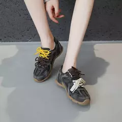 Aiyuqi tênis feminino novo couro genuíno retro alemão sapatos de treinamento feminino inverno veludo pele plana sapatos casuais - Wolf Magazine