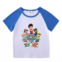 Boys Paw Patrol T-shirt manga curta Top e Shorts Set, bebê meninos roupas, roupas dos desenhos animados, terno verão, novo conjunto infantil, 2022, 2pcs - Wolf Magazine
