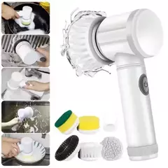 Xiaomi 5 em 1 poderosa escova de limpeza elétrica rotação purificador escova limpeza profunda com 5 cabeças substituíveis para banheiro cozinha na internet