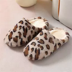 Chinelos de pele leopardo para homens e mulheres antiderrapantes, macios, quentes, casa, interior, quarto, sapatos de chão, espuma de memória, casais, meninos, meninas, inverno - comprar online