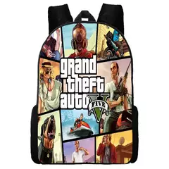 Imagem do Mochila escolar impermeável para meninos e meninas, mochila para Grand Theft Auto Collage, jogo de aventura, bolsa GTA
