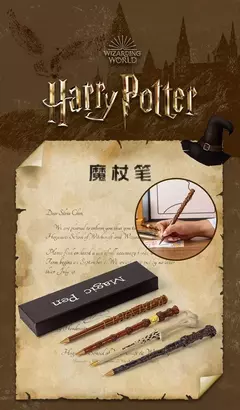 Novo popular harry potter caneta mágica resina varinha caneta estudante criativo escrita papelaria meninos meninas presentes de aniversário material escolar - loja online