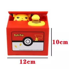 Pokemon pikachu cofrinho figura de ação anime dos desenhos animados eletrônico caixa de dinheiro de plástico roubar moeda cofrinho criança brinquedo de natal presente na internet