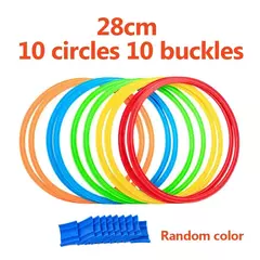 Imagem do Brinquedos esportivos engraçados para treinamento físico infantil, treliça jump ring set, jogo ao ar livre, 10 aros, 10 conectores para brincar no parque, meninos e meninas, novo