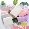 Toalha absorvente macia de microfibra, grossa, alta densidade, velo coral, secagem rápida, rosto limpo, 10pcs