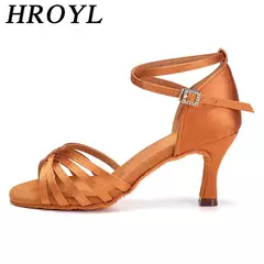Sapatos de dança latina de venda imperdível para mulheres sapatos de dança de salão feminino sapatos de dança salsa saltos 5 cm/7 cm na internet
