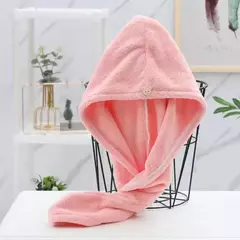 Imagem do Toalha de cabelo comprido de secagem rápida para mulheres, boné de banho macio com microfibra, chapéu de banho