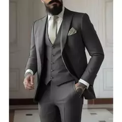 Fatos de negócios verdes claros para homens, vestido de casamento masculino, jaqueta, colete, calças, blazers, casaco, 3 peças