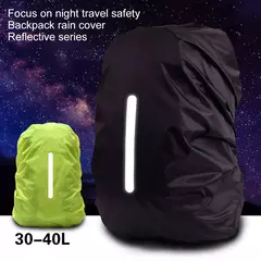 Capa de chuva reflexiva impermeável mochila, Esporte ao ar livre, Ciclismo noturno, Safety Light Raincover, Estojo de caminhada, 30-80L - loja online