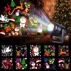 Luzes LED Do Projetor Do Floco De Neve, Lâmpada De Projeção Interior, Holofotes Giros, Dia Das Bruxas E Festival De Natal, 16 Padrões - comprar online