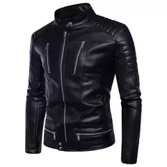 Jaqueta de couro multi zíper para homens, B013 armadura de motocicleta, jaqueta moto, novo - loja online