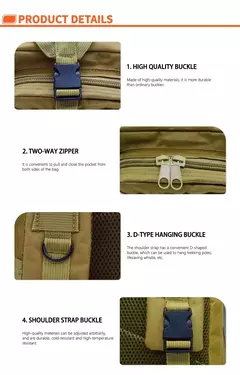 Classic Tactical Camouflage Nylon Backpack, Travel Sports Bag, Escalada ao ar livre, caça, pesca, caminhadas, 3P Pack