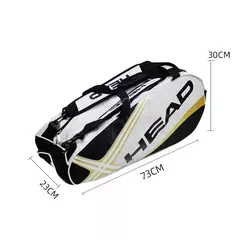 Saco De Raquetes De Tênis De Cabeça, Mochila De Grande Capacidade, Badminton Gymbag, Saco De Raquete De Squash com Sapatos Separados, 3-6 Peças - Wolf Magazine