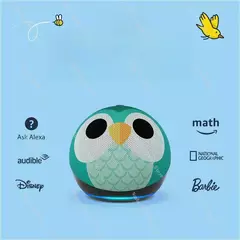 Imagem do Amazon Echo Dot 5a Geração Alto-falante Inteligente Alexa Clock Edition Kids Edition