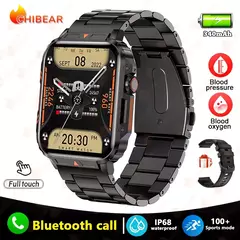 Imagem do Militar ao ar livre GPS esportes relógio inteligente para homens, 1.95 ", freqüência cardíaca, sangue, oxigênio, chamada Bluetooth, SmartWatches para Android, IOS