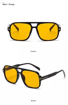 Óculos de sol piloto retrô para homens e mulheres, quadrados, pontes duplas, armação extragrande, tons, UV400, tendências, moda, atacado, novo - loja online